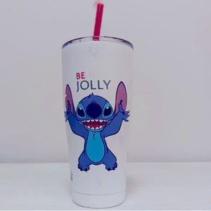 Stitch Christmas Double Sided Tumbler w/ Straw Hot & Cold Cup